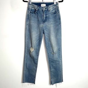 HABITUAL Pace High-Rise Slim Straight Distressed Leg Jeans